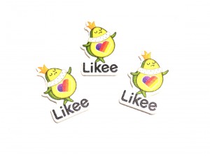 Серединка "Авокадо у короні Likee", 4 х 2,5 см